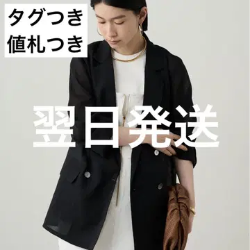 LOUNGEDRESS(라운지 드레스) 린넨라이크 시어 자켓 택 있음