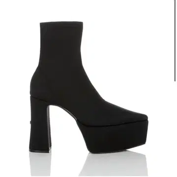 YELLO BLACK CHUNKY HEEL SHORT BOOTS