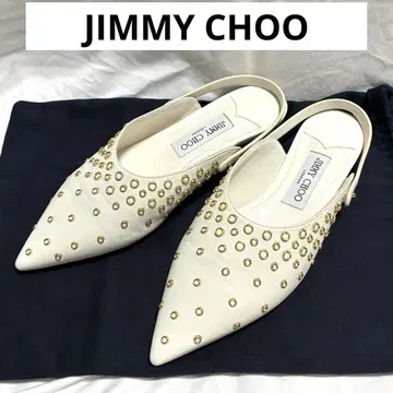컨디션 최상 JIMMY CHOO 2021 LEXX FLAT 스터드 펌프스