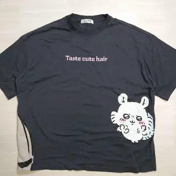 치이카와 (먼작귀) T셔츠 모몽가 갑옷 씨 빅 사이즈 여성용 블랙