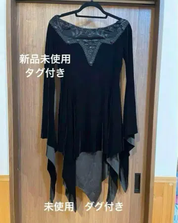 미사용 새상품 블랙 비대칭 원피스