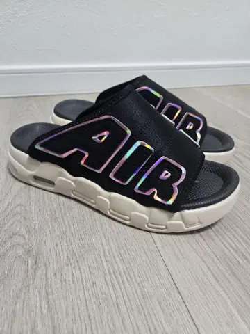AIR 로고 샌들 (블랙 x 크림)