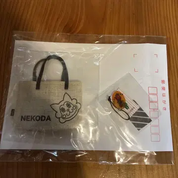 수작업 극장 리나타로님 작품 NEKODA 미니 토트백과 스트랩 세트