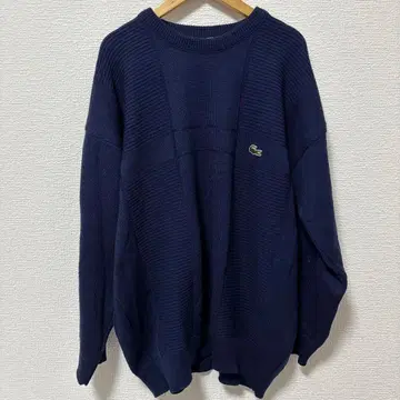 [ 70년대 후기 ] LACOSTE 니트 스웨터 XXL 네이비