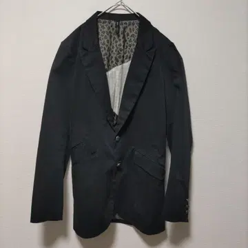 glamb  레오파드 안감 테일러드 자켓 사이즈 3 L 상당 블랙