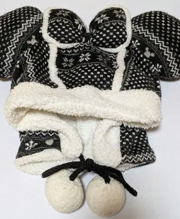 디즈니 미니 팬캡 노르딕 무늬 블랙 사이즈 58cm