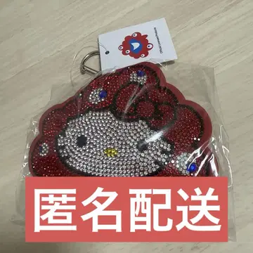 익명 배송 만박 미야쿠미야쿠 키티 반짝이 가죽 키링 산리오
