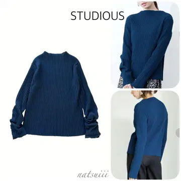 STUDIOUS 스테디 보틀넥 리브 풀오버 니트