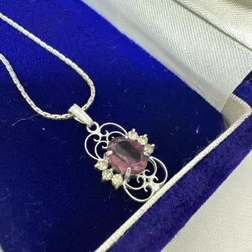 ANSHINDO 자수정 다이아 목걸이