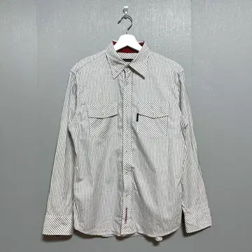 [ Calvin Klein Jeans ] (M) 스트라이프 긴팔 셔츠 면