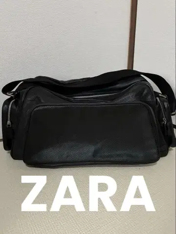 ZARA 펀칭 가죽 보스턴 백