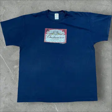 00s 버드와이저 로고 맥주 기업 페이드 t셔츠