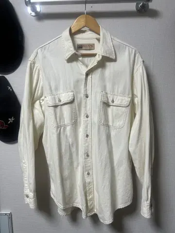 vintage BIG MAC 데님 셔츠 화이트 긴팔 셔츠 L