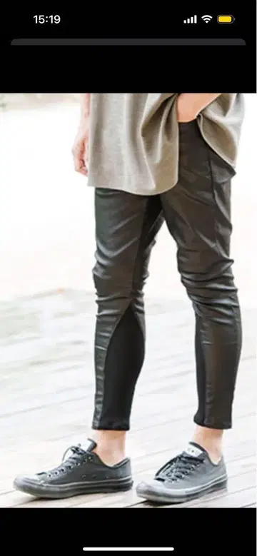 CAMBIO/Coated RibPants 코팅 스트레치 리브 팬츠