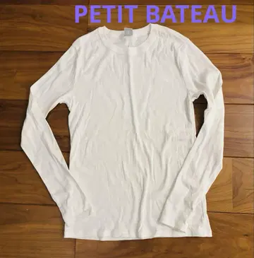 PETIT BATEAU 화이트 긴팔 T셔츠 S