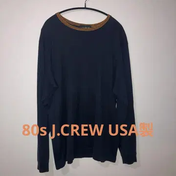 80s J.CREW 네이비 긴팔 티셔츠