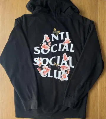 ANTI SOCIAL SOCIAL CLUB 벚꽃 집업 후드티 블랙 M