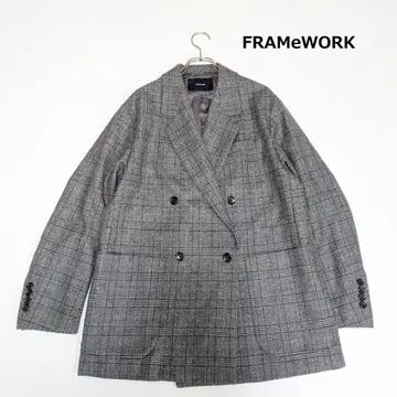 22AW FRAMeWORK 프레임워크 글렌체크 W 자켓 36