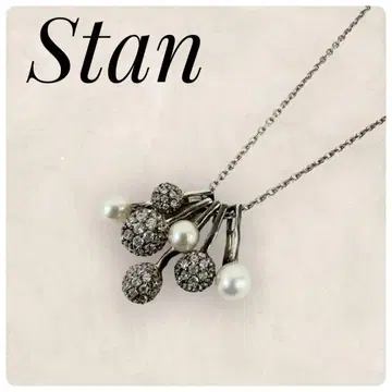 새상품급 Stan 스탠 스톤 볼&펄 목걸이 실버925