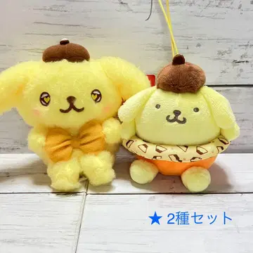 폼폼푸딩 앉은 포즈 마스코트 튜브 플로트 캐릭터 굿즈