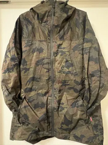 카모 패턴 후드 부착 자켓 남성용 L~XL 상당 경량 아웃도어