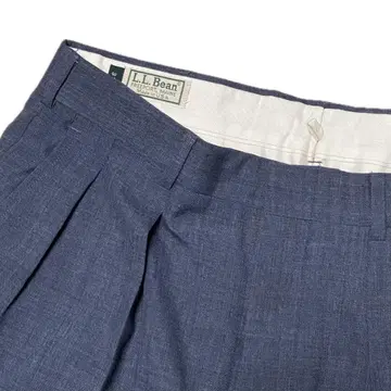 80's L.L.Bean USA제 2 턱 울 슬랙스 블루 그레이