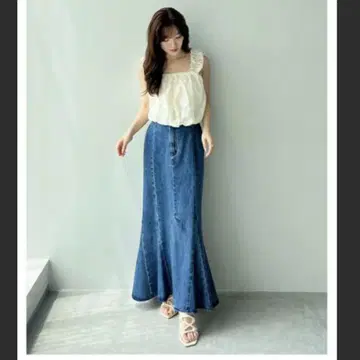 [새상품급] COCODEAL 데님 스커트 1 블루