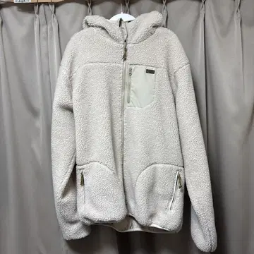 BILLABONG 플리스 자켓 후드 부착 크림색