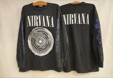 NIRVANA 블랙 롱 슬리브 티셔츠