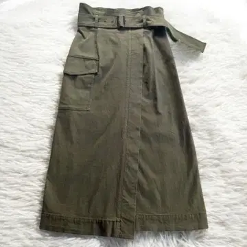 프리미에 아롱디스망 하이웨스트 랩스커트 카고 스커트