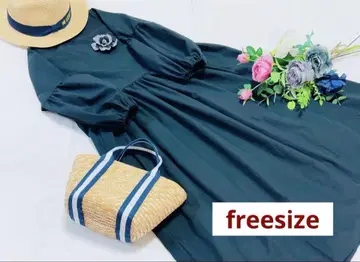handmade 봉긋 소매 롱 원피스 블랙