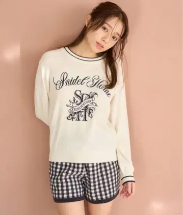 snidel home 깅엄 체크 셋업