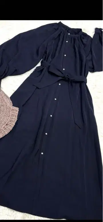 12closet 블랙 원피스 펄 버튼 Free size