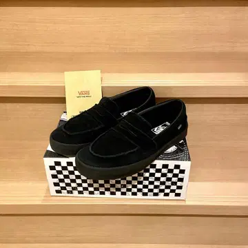 [ 27cm ] VANS 스니커즈 로퍼 스웨이드 블랙 박스 있음