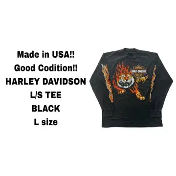 Harley Davidson 할리데이비슨 T셔츠 블랙 USA제 L