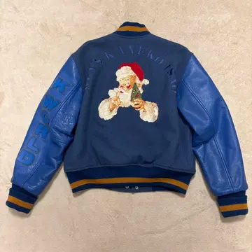 레어 새상품급 kaneko isao 바시티 자켓 바시티 자켓 가죽 와펜