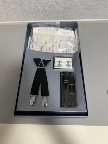턱시도용 서스펜더와 셔츠 세트