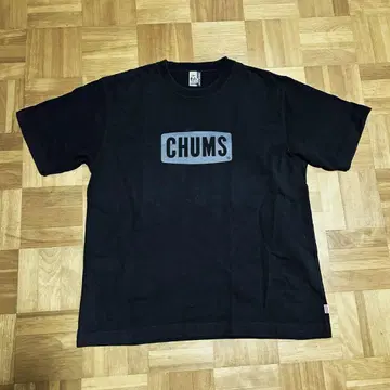CHUMS 참스 헤비웨이트 참스로고T셔츠 블랙 [ L ]