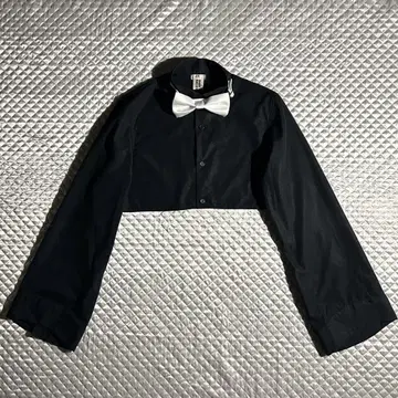 AD2023 24SS 나비 넥타이 숏 블라우스 리본 블랙
