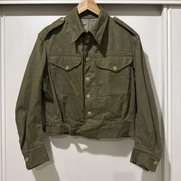 영국군 그린 데님 자켓 배틀 드레스 자켓 데드스탁