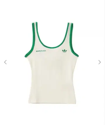 adidas sporty & rich 탱크탑 화이트/그린