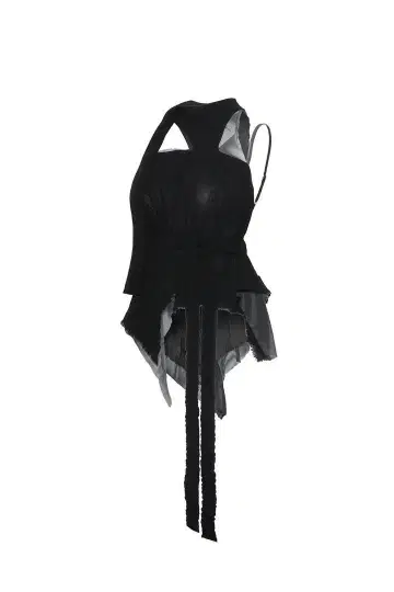 theredthread S halter flow tops bk gry