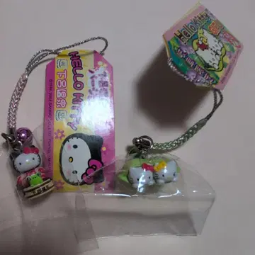 헬로키티 고토치 스트랩 기후 게로온천 에다마메 2개