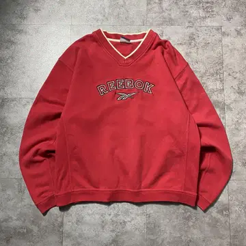 90's Reebok 리복 자수 벡터 로고 라인 리브 맨투맨