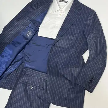 [ 새상품급 ] BEAMSF 빔즈 F 수트 셋업 스트라이프 네이비