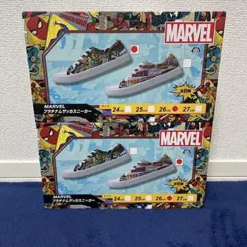 MARVEL 플래티넘 자쿠 스니커즈 26cm 2색 세트 화이트 블랙