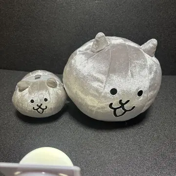 냥코 대전쟁 메탈 고양이 봉제 인형과 미니 파우치 2개 세트