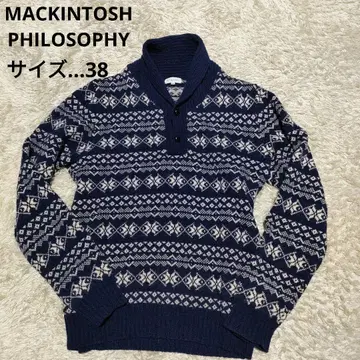 매킨토시 철학 긴팔 니트 38 호두 단추 숄카라