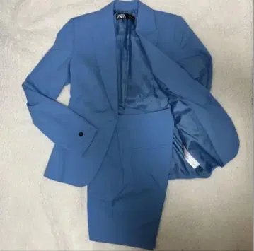 ZARA 수트 셋업 스카이블루 패션 수트 상하의 세트 컬러 수트