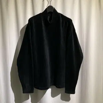 [ vintage ] 벨로아 모크넥 얇은 골 블랙